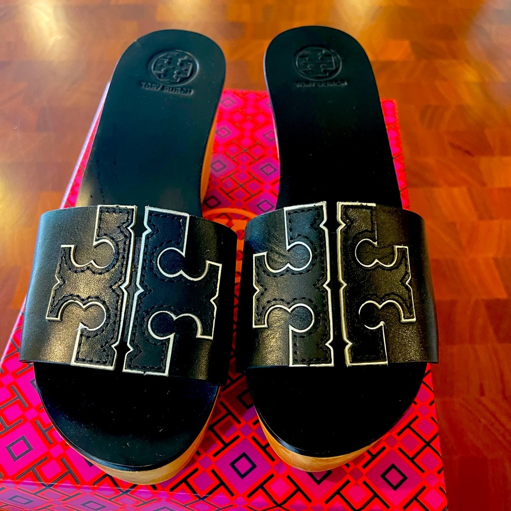 Tory Burch leather slides
